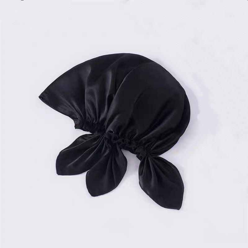 Super Size Soft Solid Double-Layered Wide Edge HAIR BONNET Satin With Edge Scarf